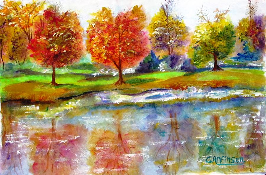 Fall in Apple Valley Painting by Carol Allen Anfinsen