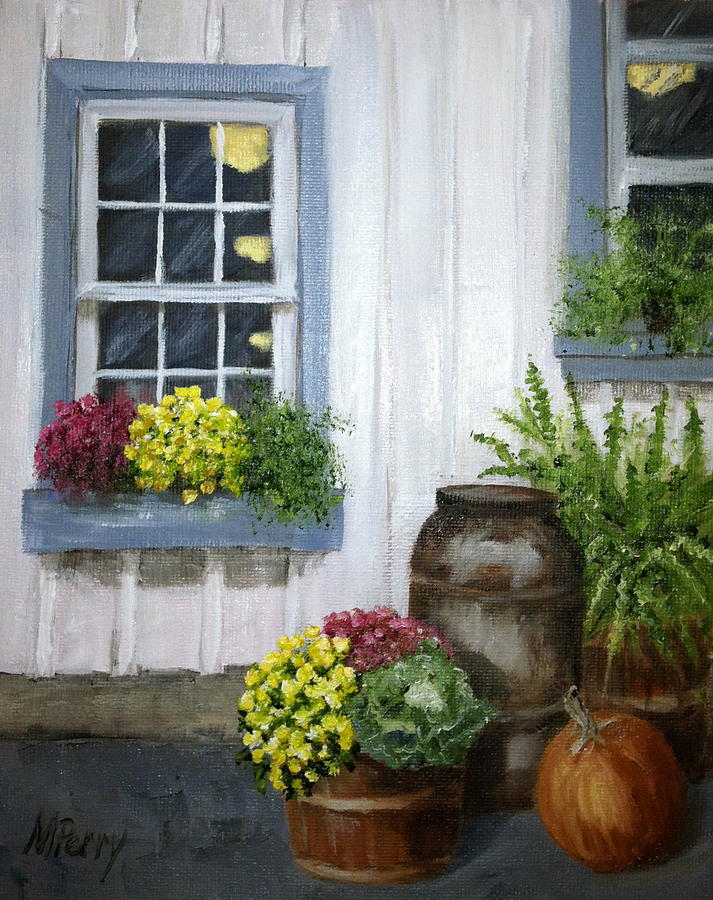 Fall in Carversville Painting by Margie Perry