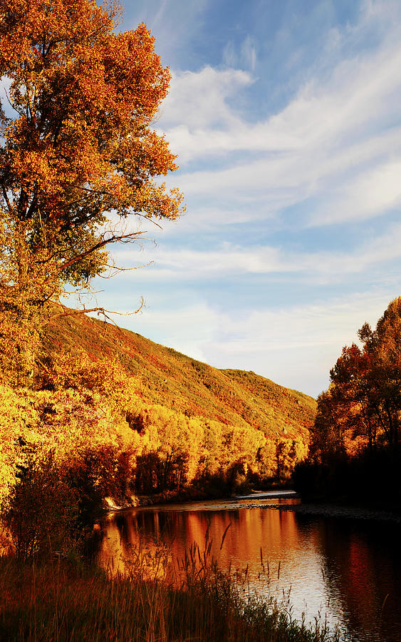 Fall in Mad Creek Canyon. Elk River    Photograph by Daniel Hebard