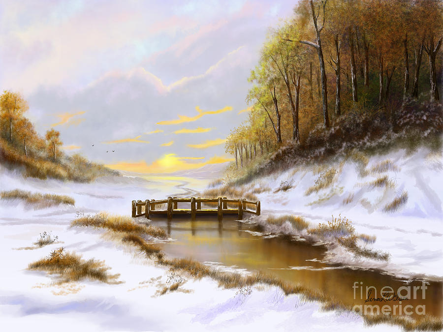 Fall into Winter Painting by Sena Wilson