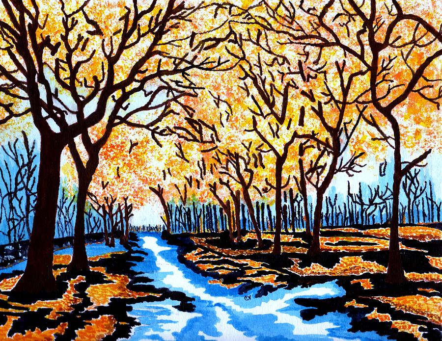 Fall Is Everywhere Painting by Connie Valasco