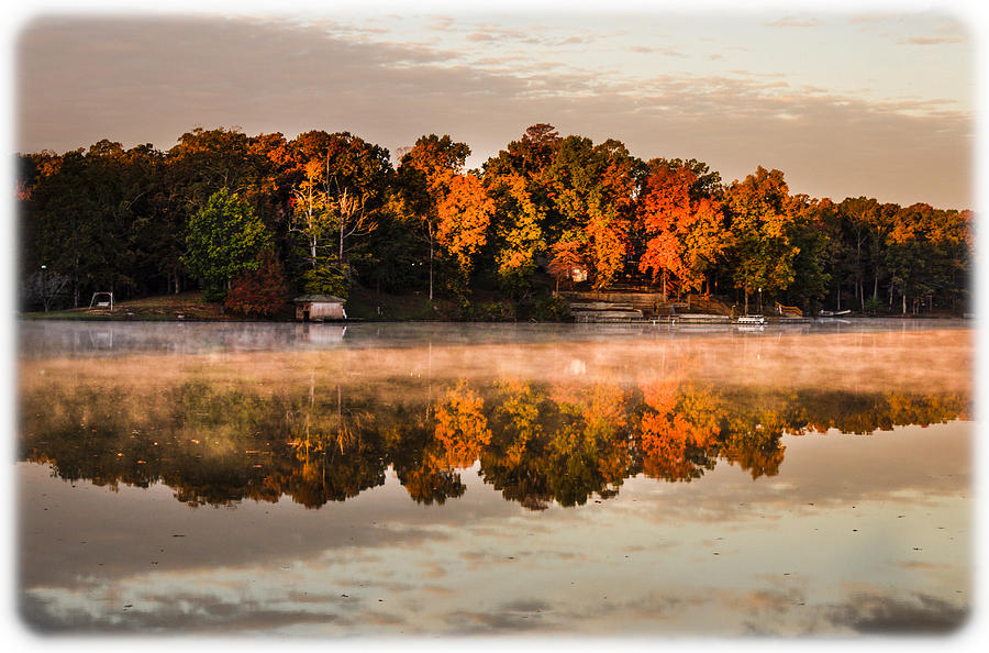 Landscape Photograph - Fall Morning on the Lake by Barry Jones