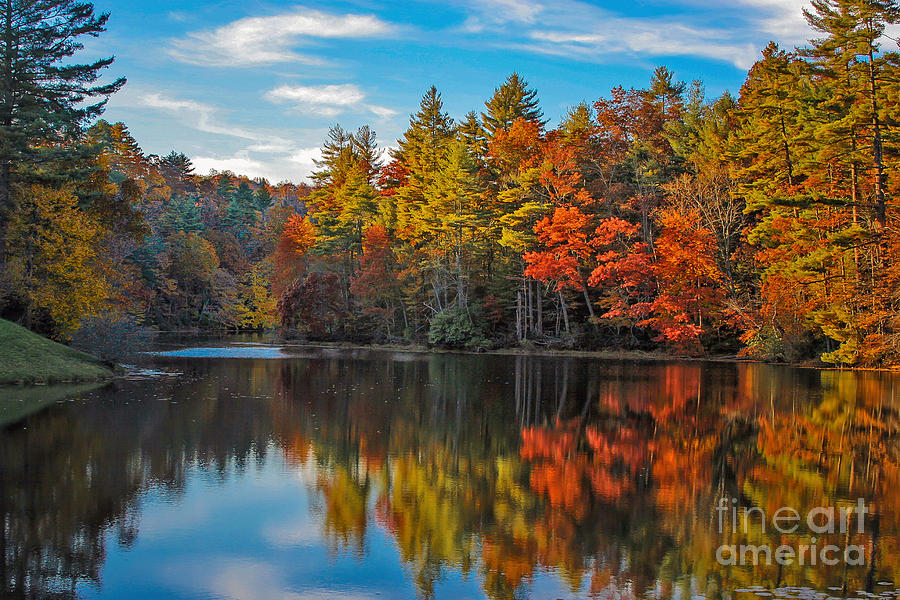 Fall Reflection Photograph by Ronald Lutz