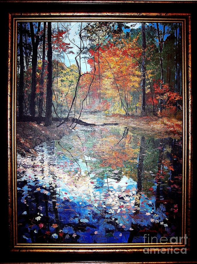 Fall Reflectionws Painting By Andreia Medlin Fine Art America