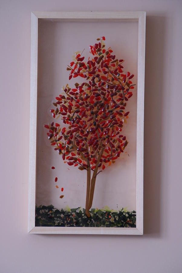 Fall Tree Glass Art by Eleanor Brownridge | Fine Art America