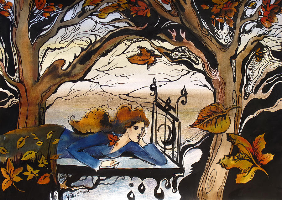 Fall Painting by Valentina Plishchina