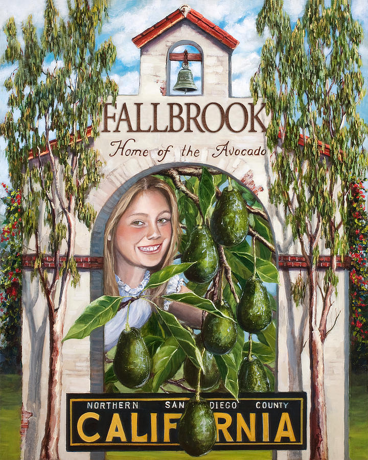 Fallbrook Avos Painting by Lisa Reinhardt