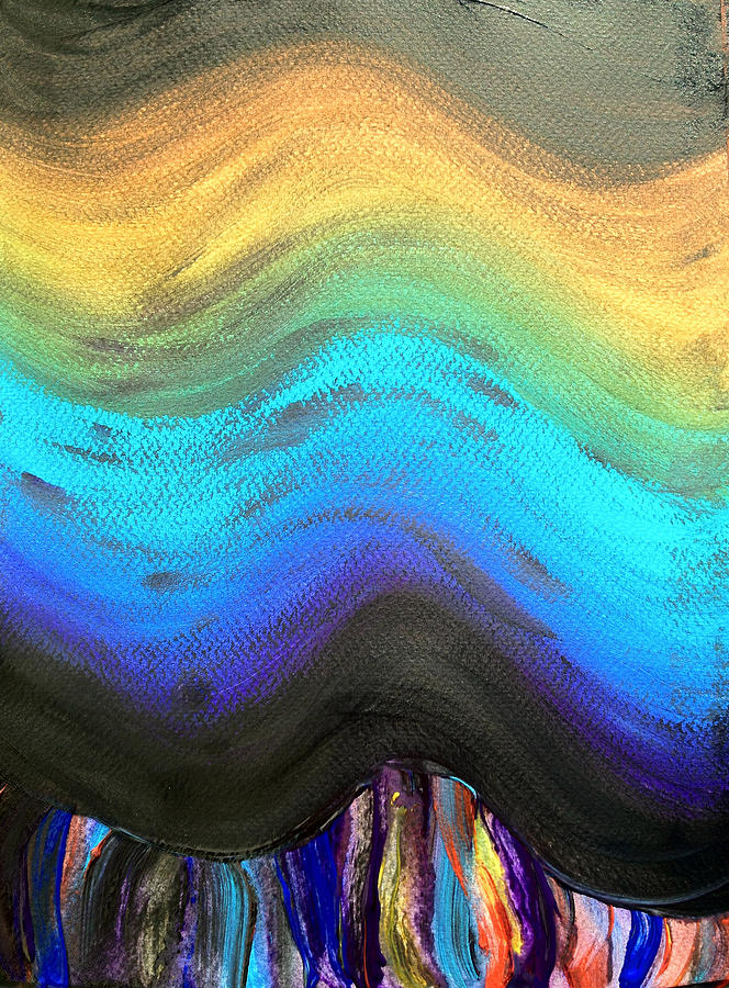Rainbow Painting - Falling Apart by Stephanie Margalski