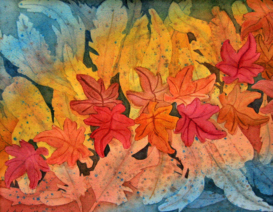 Falling Leaves Painting by Dee Durbin - Pixels