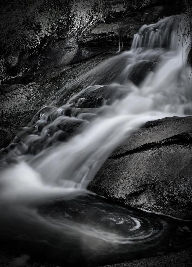 Nature Photograph - Falls Black and White by Kym Clarke