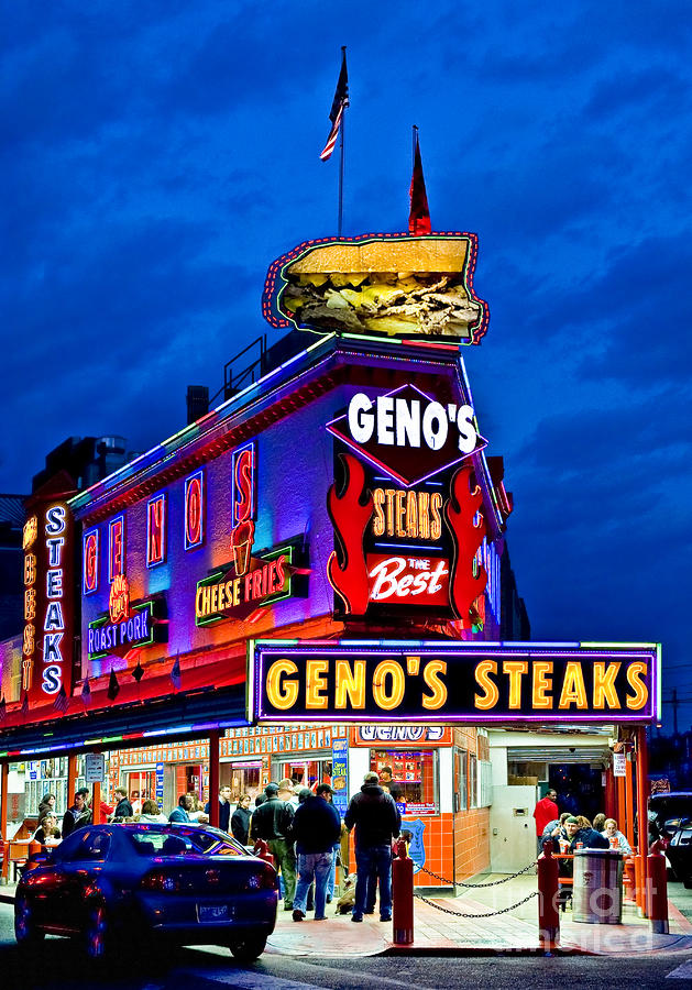 Famous Geno's Steaks by John Greim