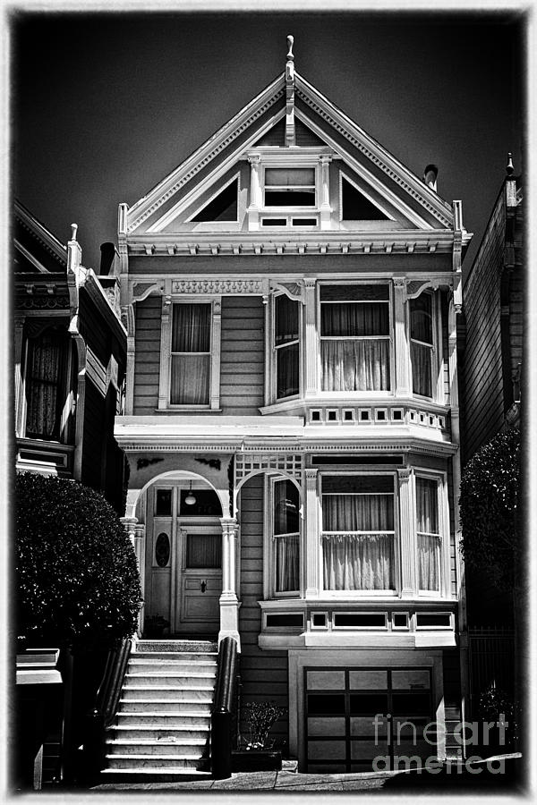 San Francisco Photograph - Fancy House lV - black and white by Hideaki Sakurai