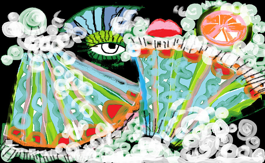 Fans and Bubbles Digital Art by Beebe  Barksdale-Bruner