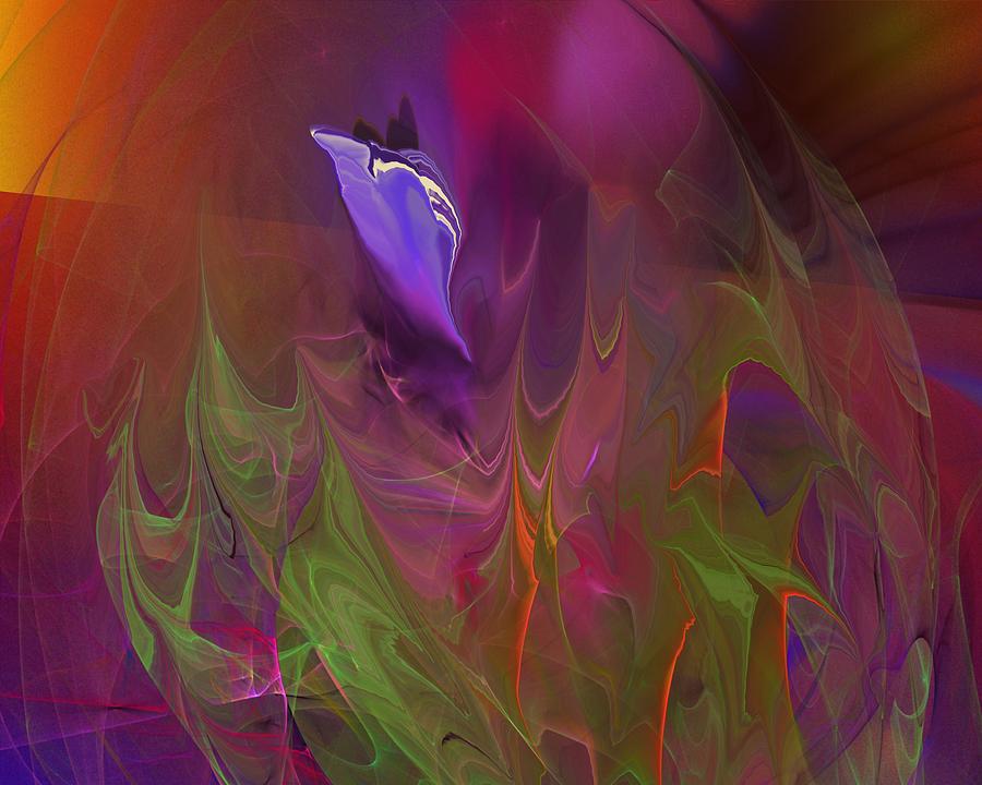 Fantasy Alien Flower Digital Art by David Lane