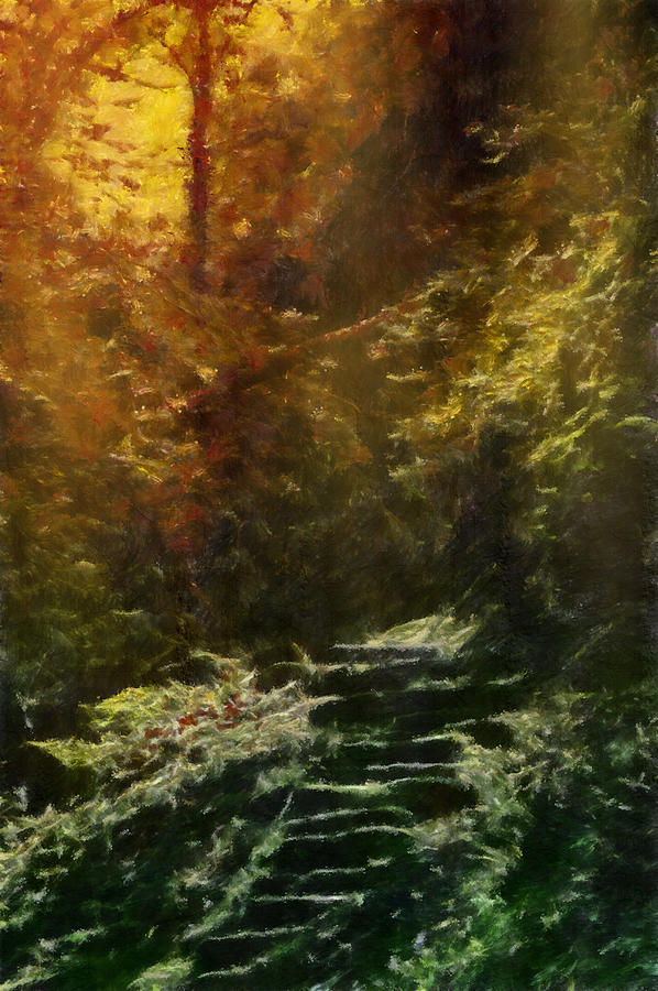 Fall Digital Art - Fantasy Forest #1 by Georgiana Romanovna
