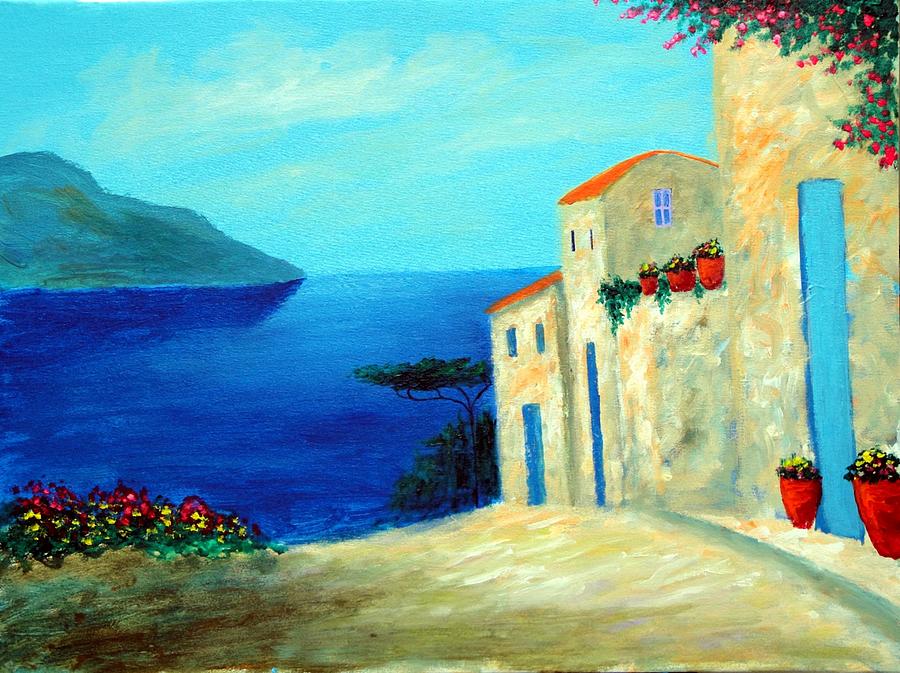 Fantisy By The Sea Painting by Larry Cirigliano
