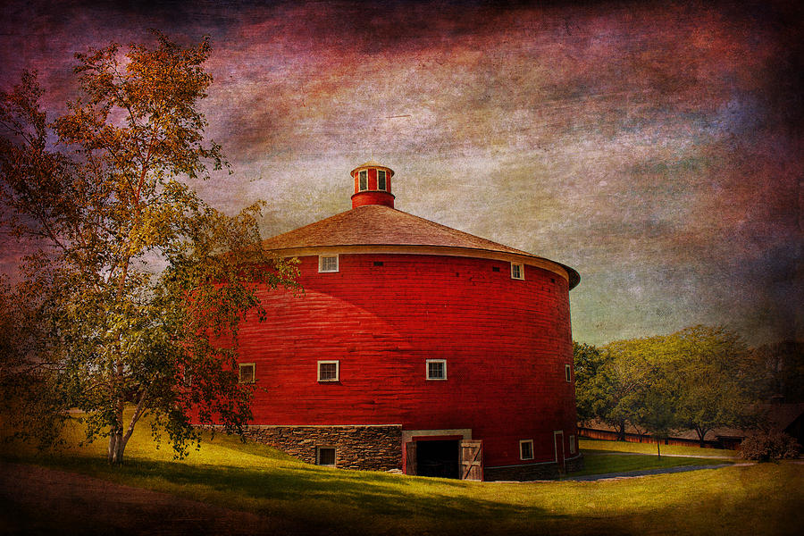 Farm - Barn - Red round barn  Photograph by Mike Savad