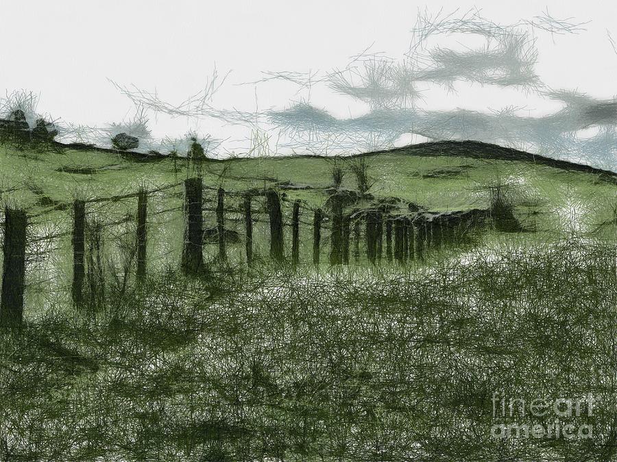 Farm fence 6 Digital Art by Fran Woods