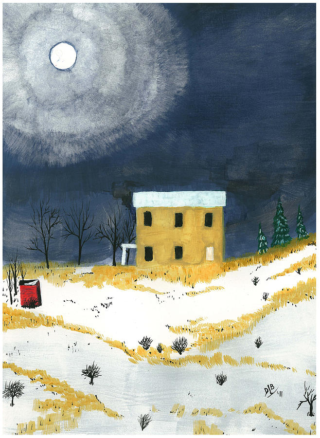 Farm House Painting by David Bartsch