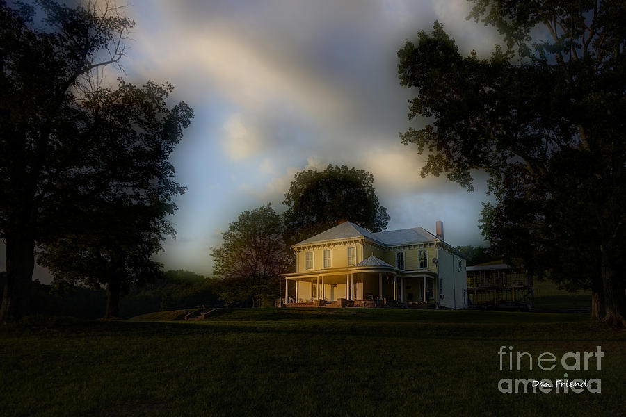 Farm house in evening Photograph by Dan Friend