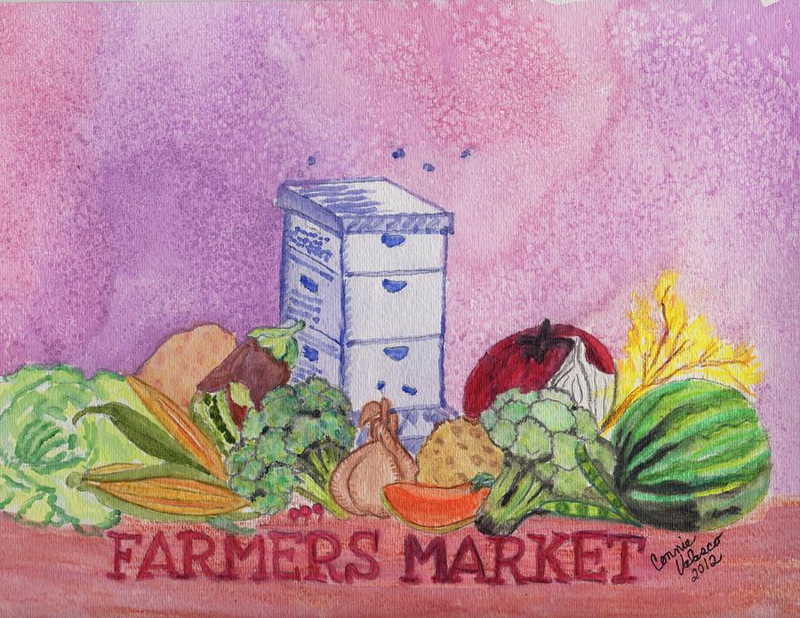 Farmers Market No.3 Painting by Connie Valasco