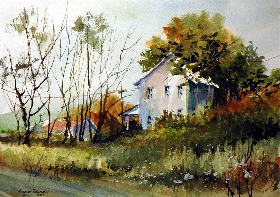 Farmhouse at Glacier Ridge Painting by Charles Rowland