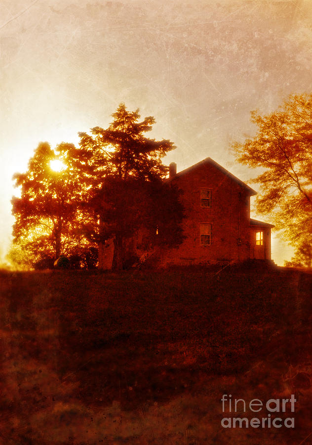 Farmhouse at Sunset Photograph by Jill Battaglia
