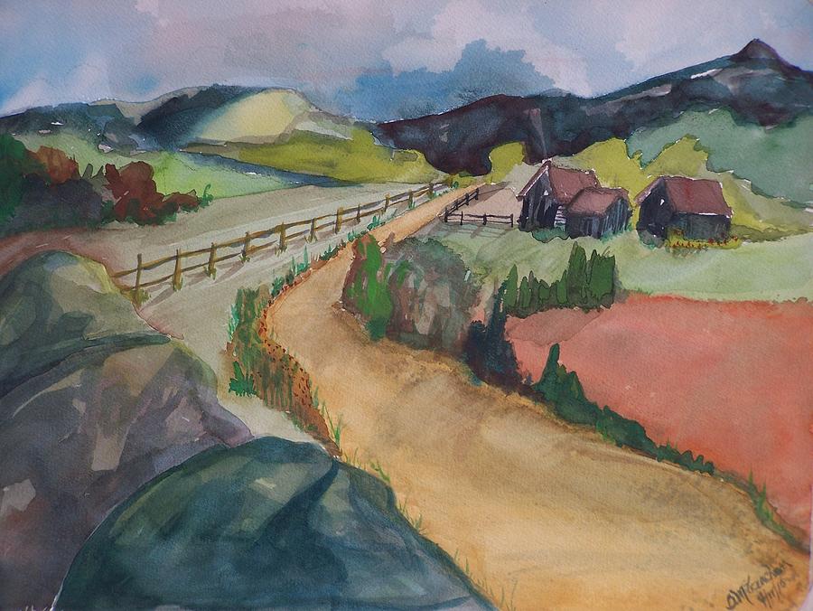 Farmland Road Painting by Barbara McGeachen