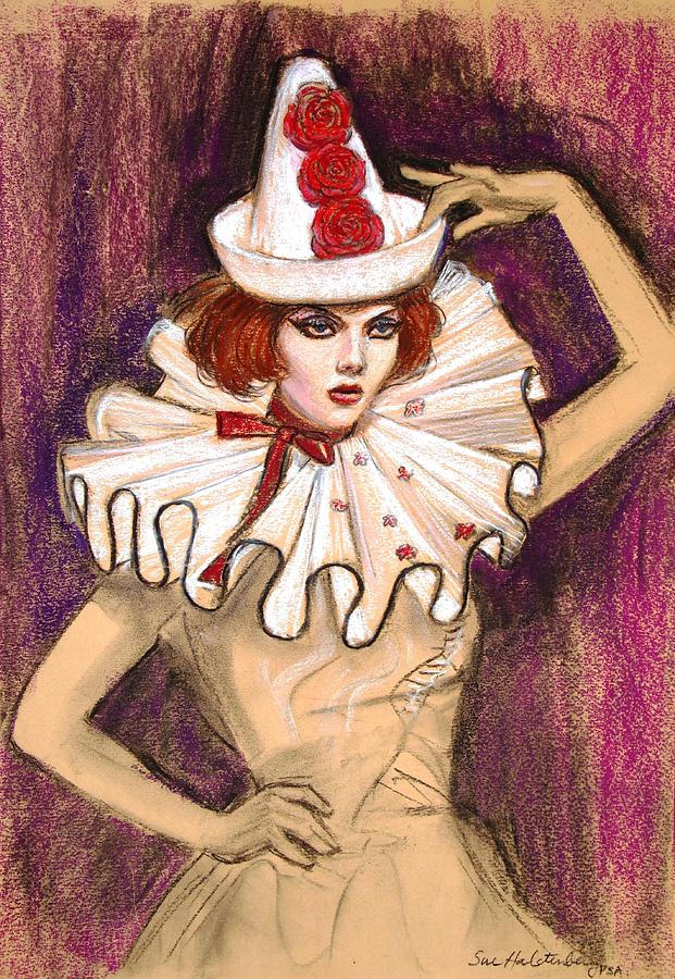 Fashion Clown Drawing by Sue Halstenberg