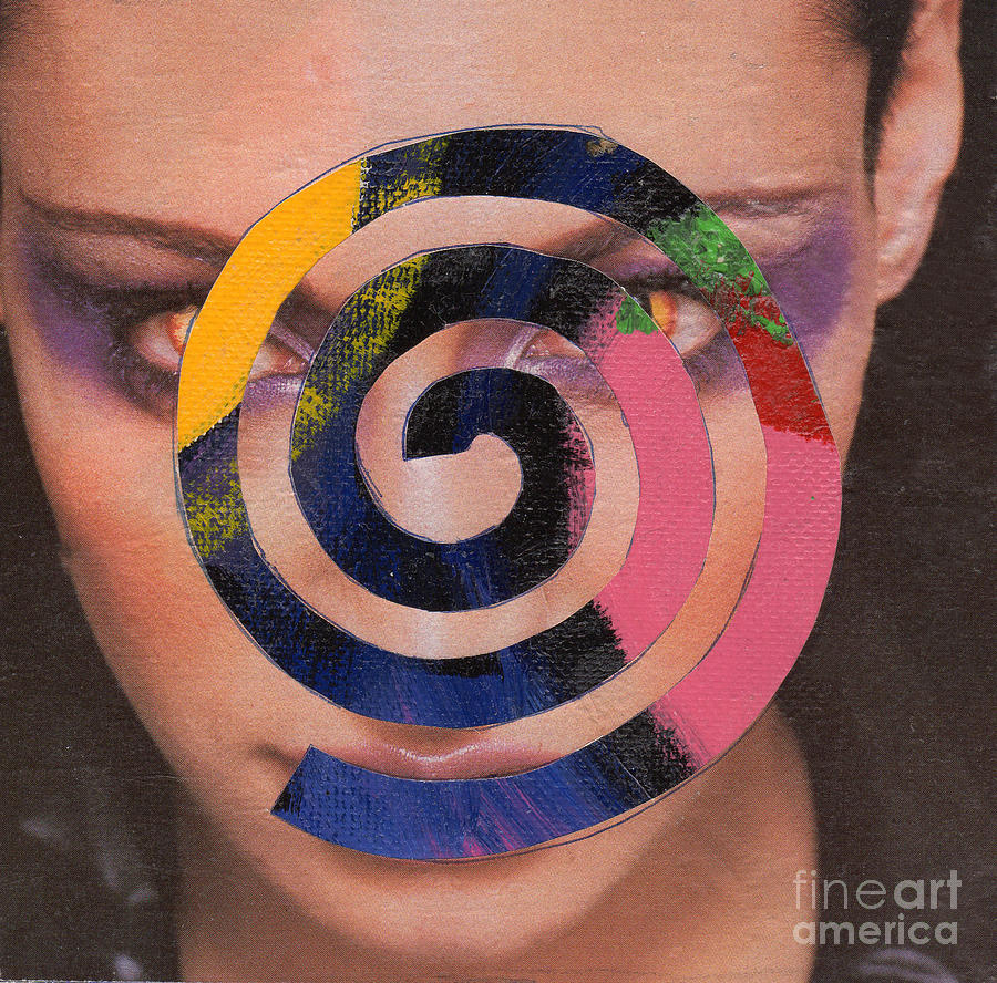 Fashion Model Spiral Mixed Media by Christine Perry