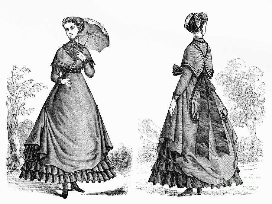 Fashion: Women, 1868 Photograph by Granger