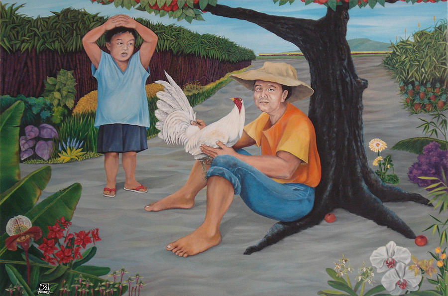 Father and Son Painting by Joemar Sanchez