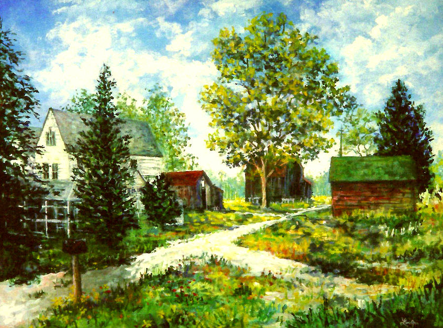 Father In Laws Farm Painting by Lou Ann Bagnall