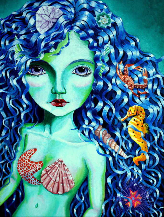 Fathom the Sea Sprite Painting by Melanie Cossey