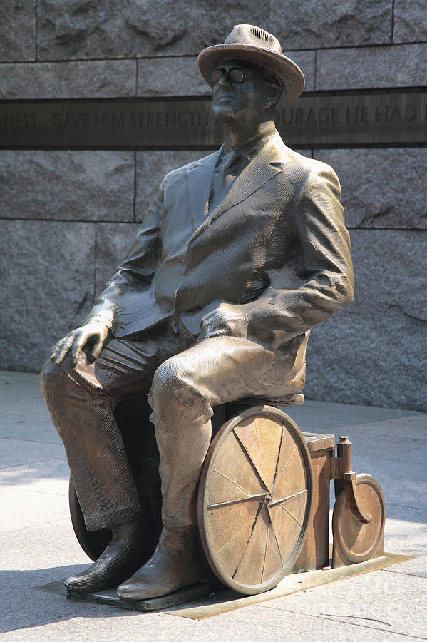 FDR in Wheelchair at his Memorial in Washington DC Photograph by William Kuta