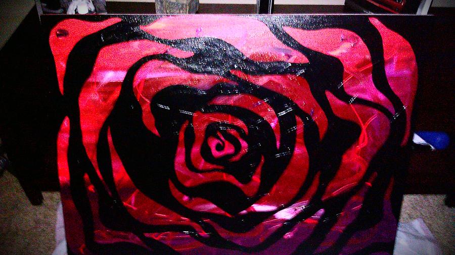Rose Painting - Fear by Angela Loud