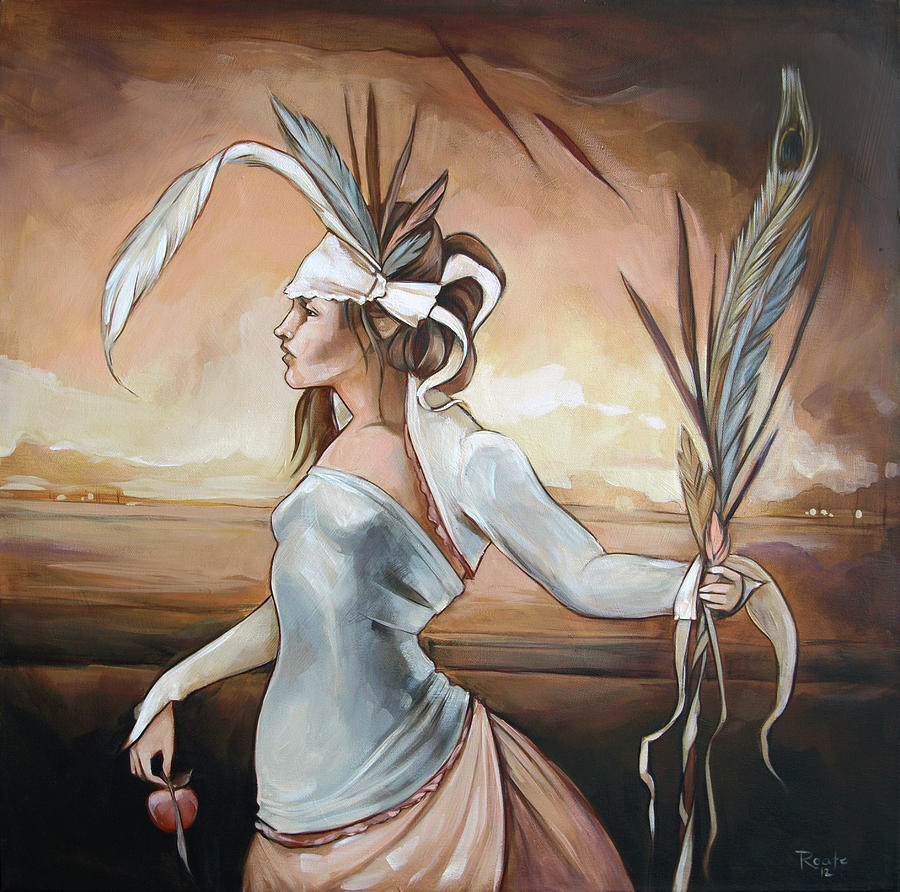 Feather Watchwoman Painting by Jacqueline Hudson