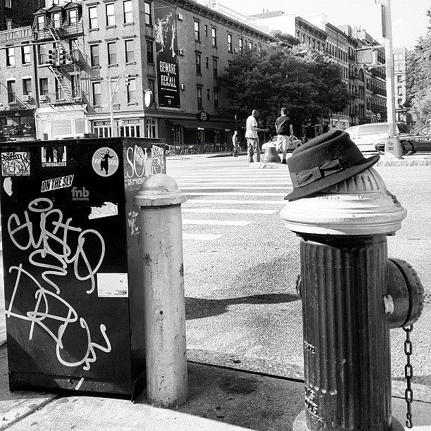 New York City Photograph - Fedora Hat On A Hydrant by Nick Valenzuela