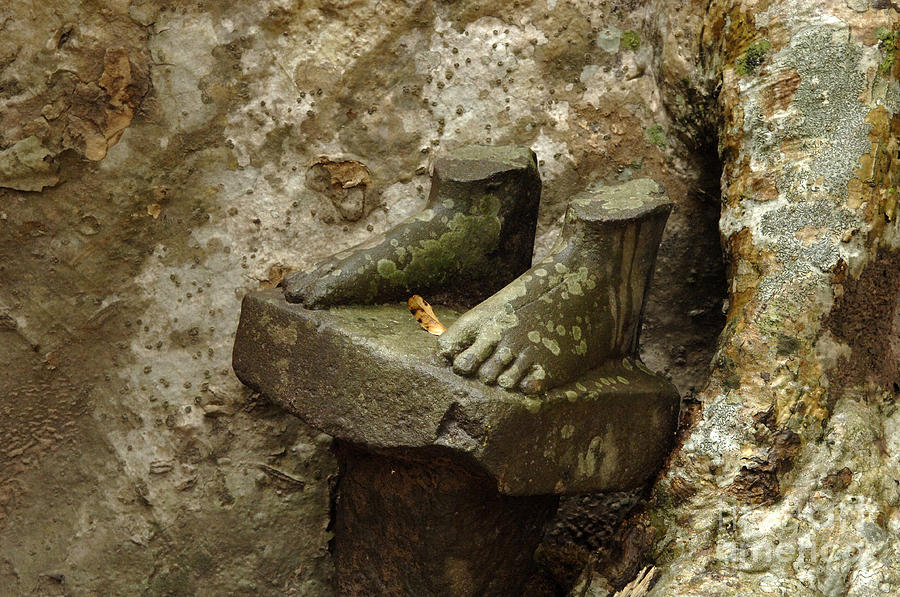 Cambodia Carved Feet Photograph by Bob Christopher