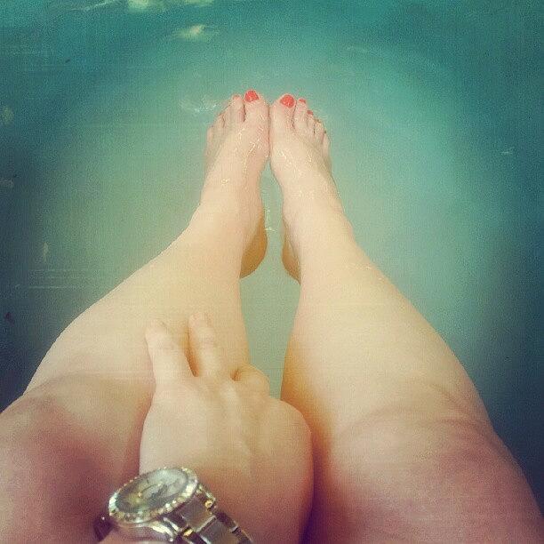 Feet In The Pool...relaxing With Photograph by Linde Wyser