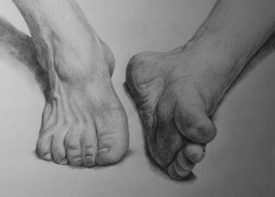 Feet Drawing by Rachel Bochnia
