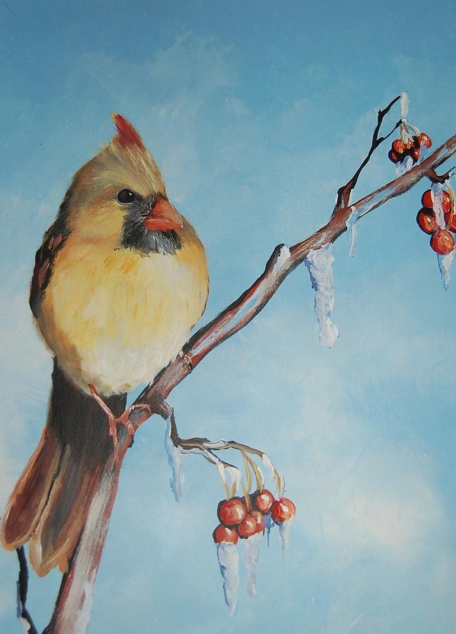 Wildlife Painting - Female Cardinal by Jane Harris