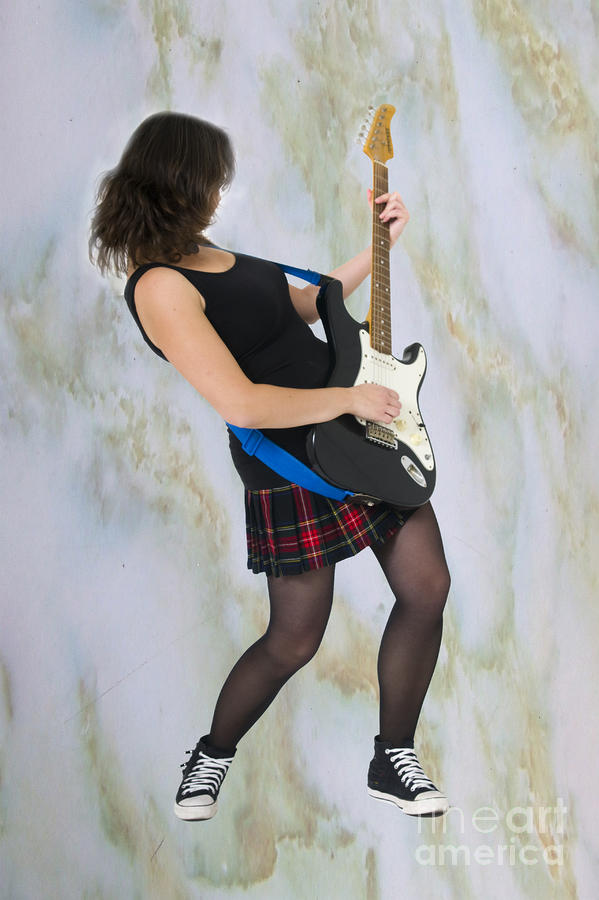 Female guitarist Photograph by Ilan Rosen