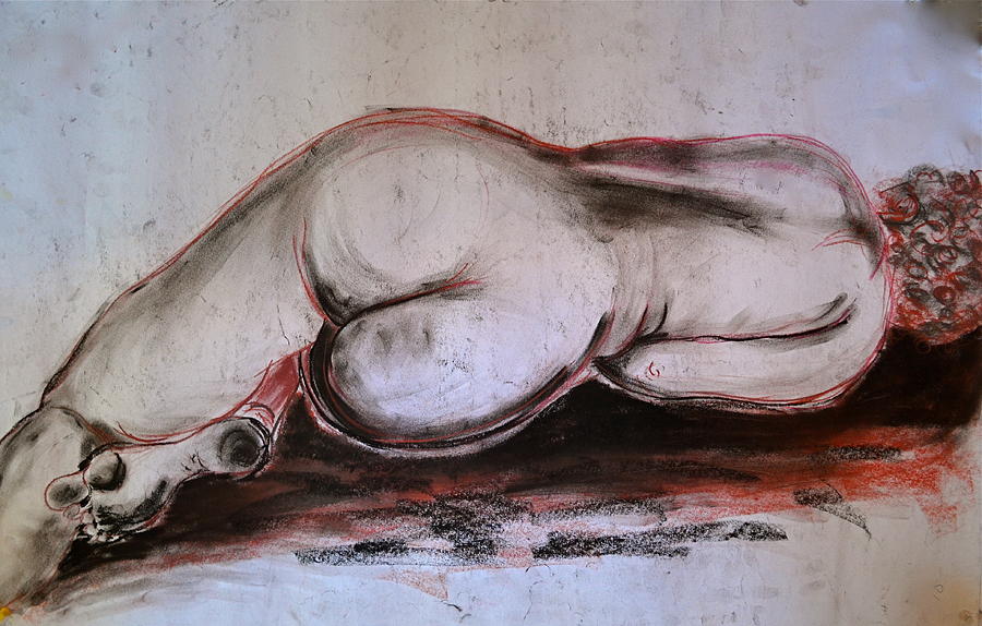 Female Nude Sleeping Pastel by Gregory Merlin Brown