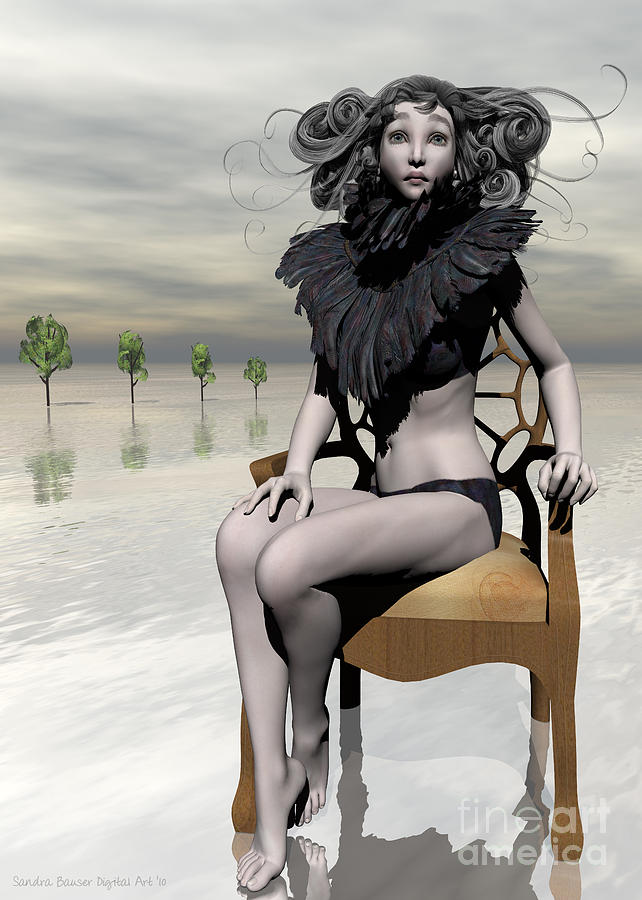 Femme Avec Chaise Digital Art by Sandra Bauser