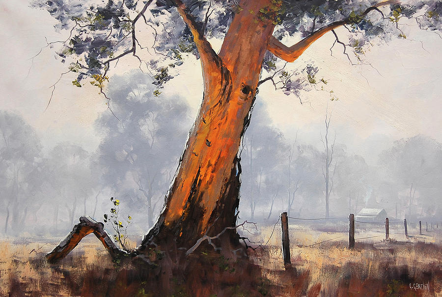 Tree Painting - Fence Line Gum by Graham Gercken