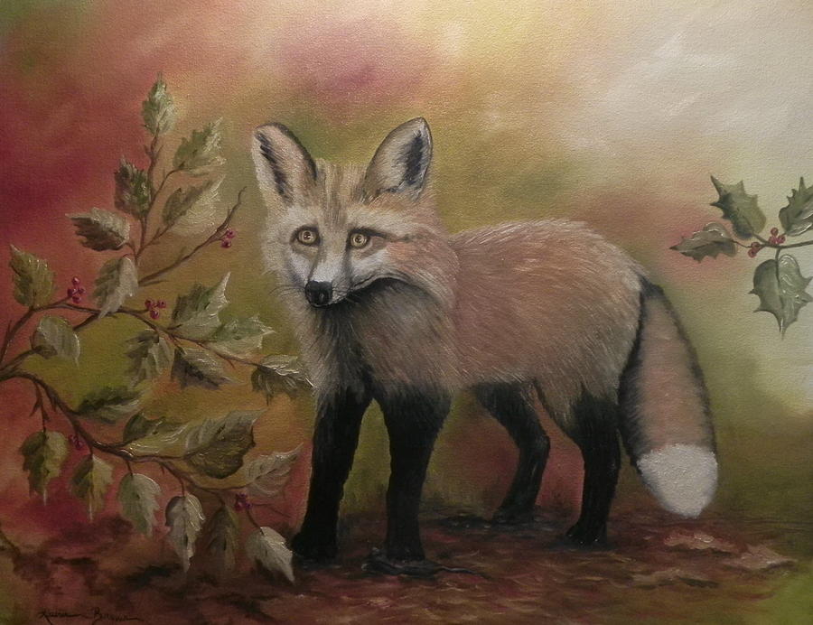 Wildlife Painting - Fending For Myself by Laura Brown