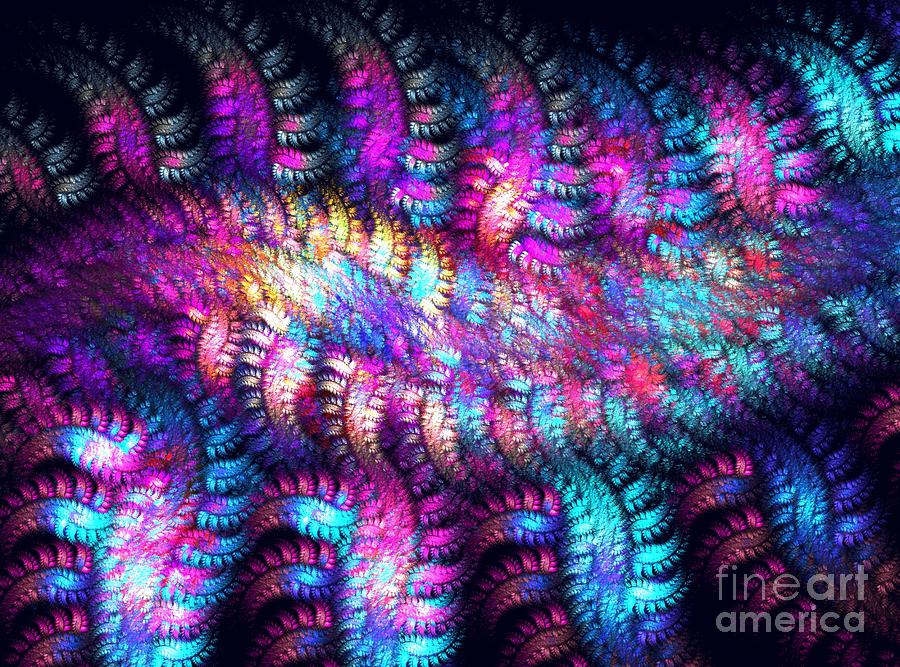 Abstract Digital Art - Ferns by Kim Sy Ok