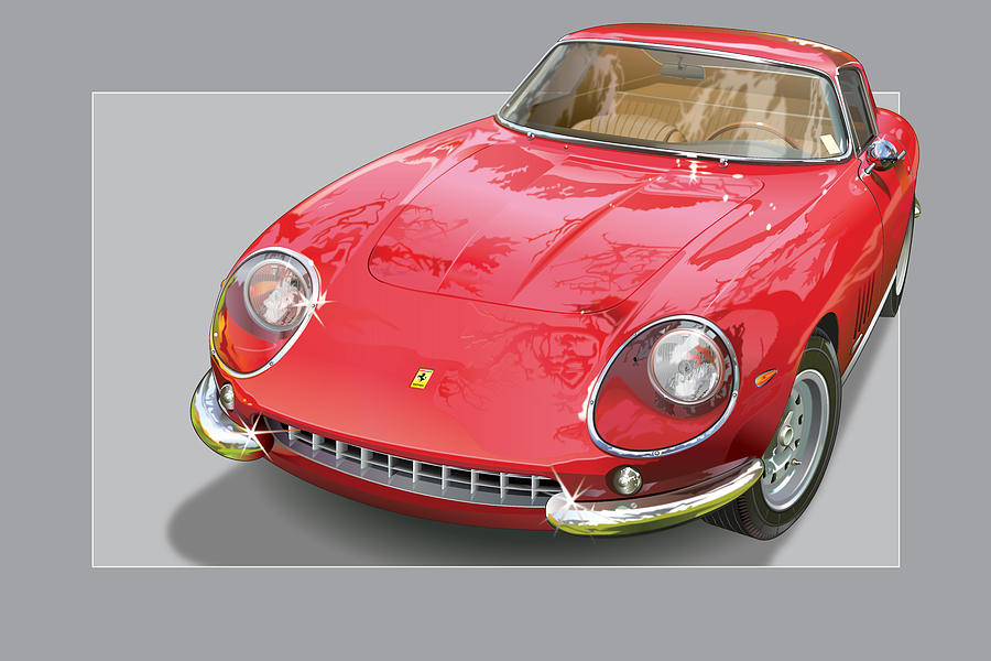 Ferrari 275 GTB 4 Digital Art by Alain Jamar
