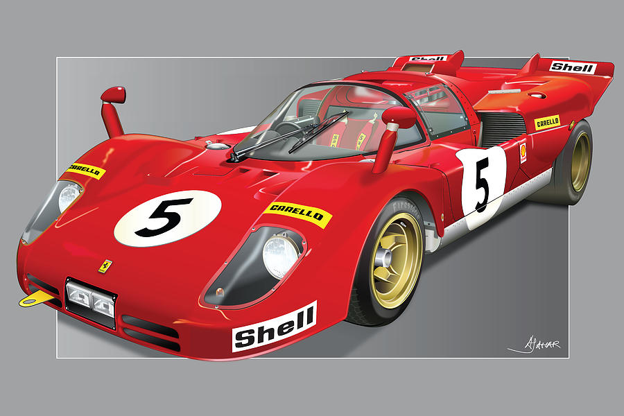 Ferrari 512 S - Classic Racing Sport Car Chassis Poster